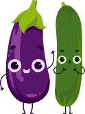 aubergine et courgette