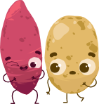 patate douce et pomme de terre